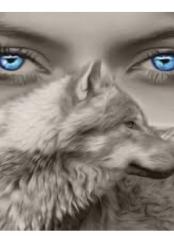 Blue eyed she wolf and the beta